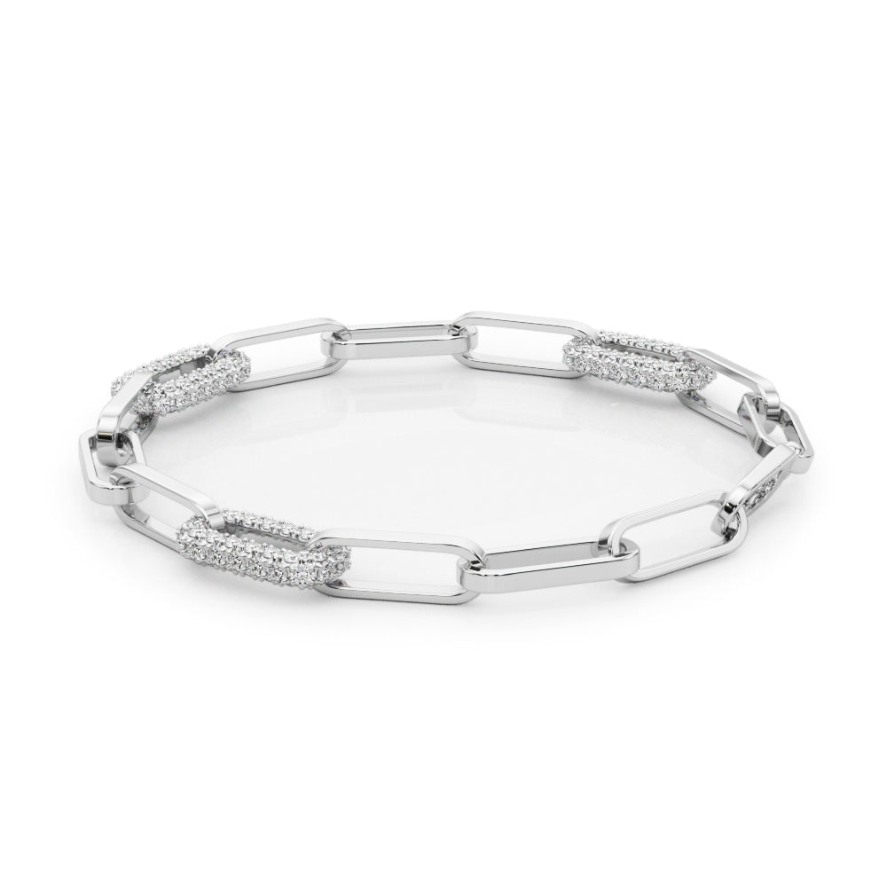 Paper Clip Diamond Bracelet · 1.12 ct tw