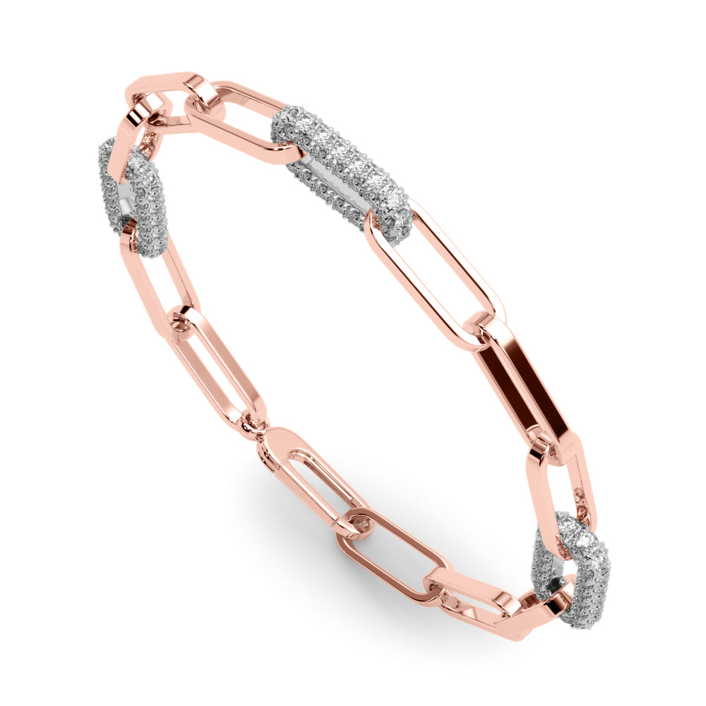 Paper Clip Diamond Bracelet · 1.12 ct tw