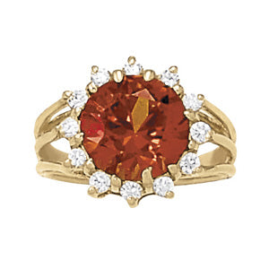 Round Gemstone Fashion Ring · 0.48 ct tw