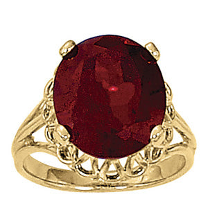 Oval Gemstone Fashion Ring