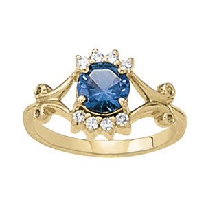 Round Gemstone Fashion Ring · 0.16 ct tw