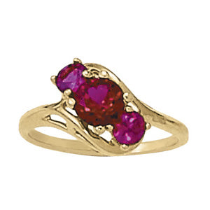 Round Gemstone Fashion Ring