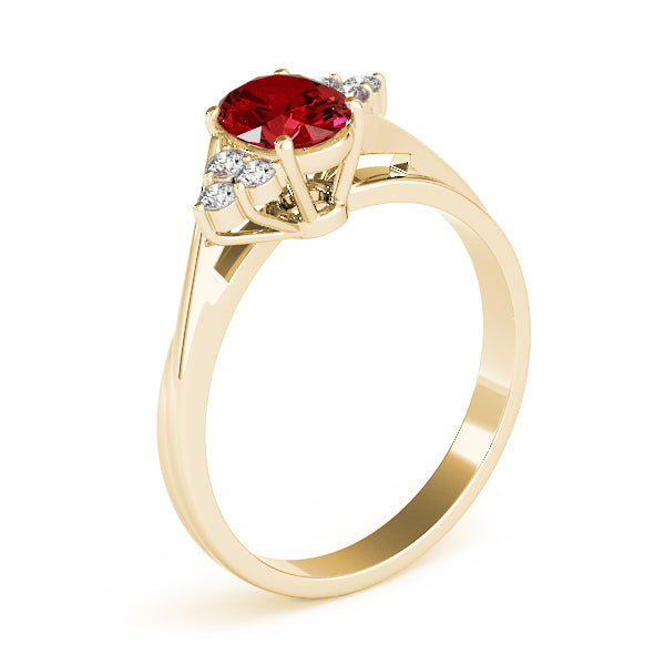 Oval Gemstone Fashion Ring · 0.12 ct tw