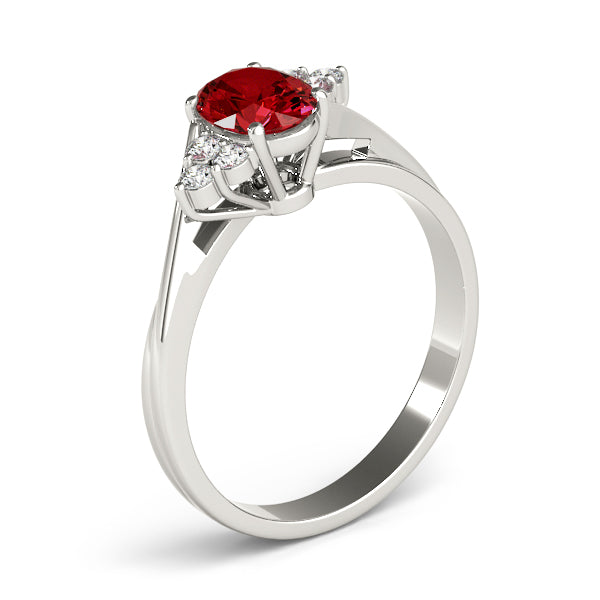 Oval Gemstone Fashion Ring · 0.12 ct tw