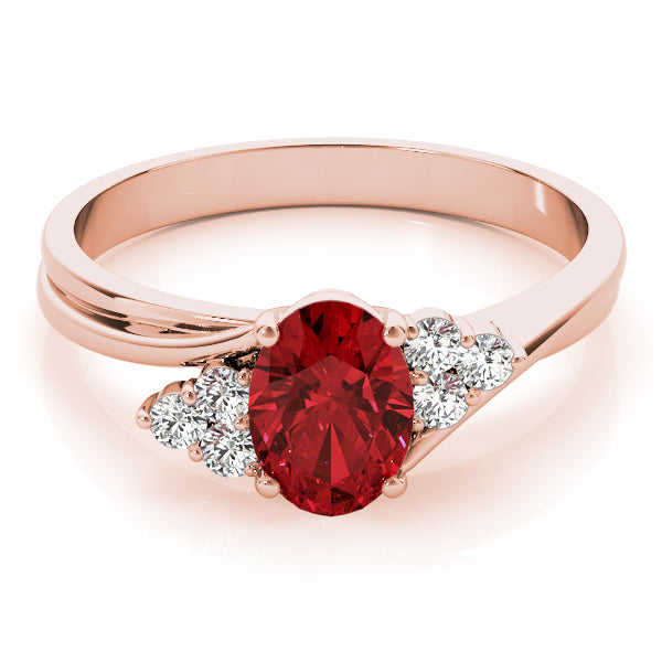 Oval Gemstone Fashion Ring · 0.18 ct tw
