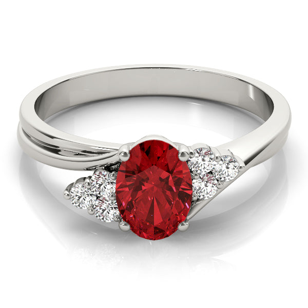 Oval Gemstone Fashion Ring · 0.18 ct tw
