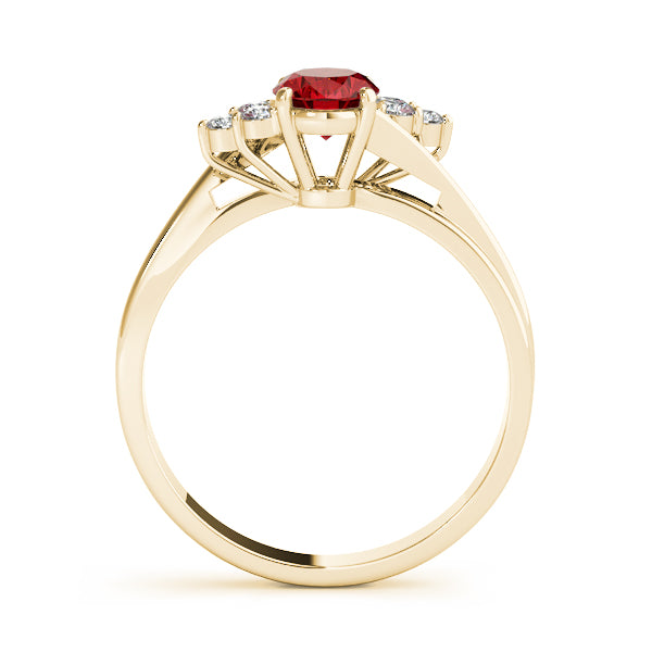 Oval Gemstone Fashion Ring · 0.12 ct tw