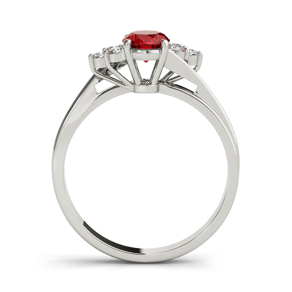 Oval Gemstone Fashion Ring · 0.12 ct tw