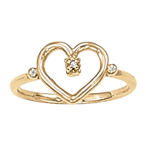 Heart Diamond Fashion Ring · 0.01 ct tw