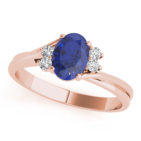Oval Gemstone Fashion Ring · 0.12 ct tw