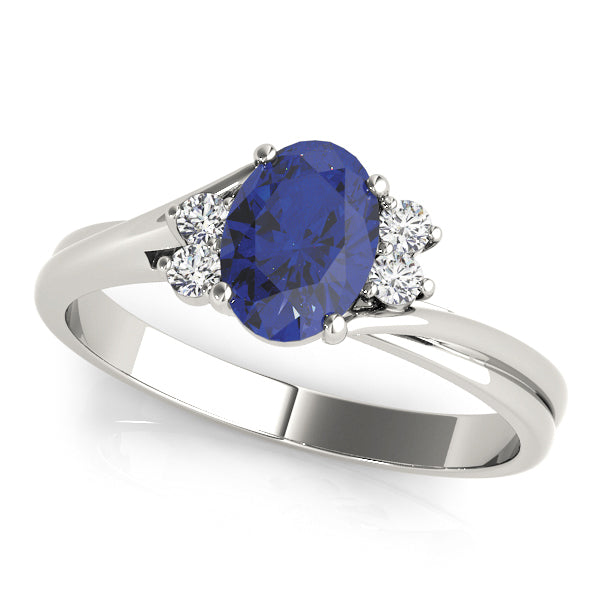 Oval Gemstone Fashion Ring · 0.12 ct tw