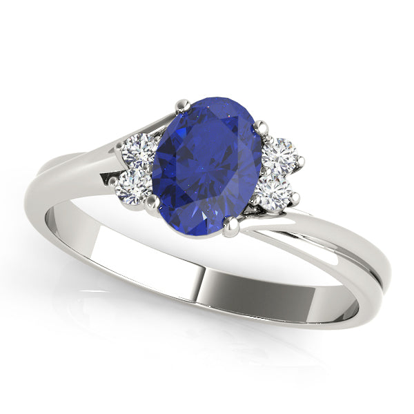Oval Gemstone Fashion Ring · 0.12 ct tw