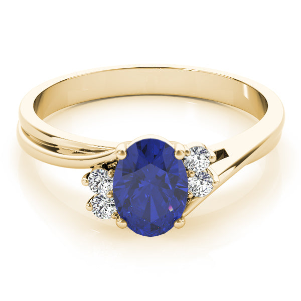 Oval Gemstone Fashion Ring · 0.12 ct tw