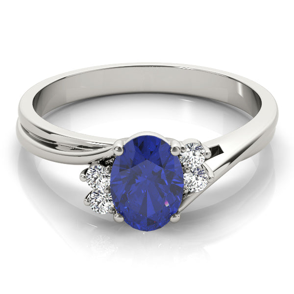 Oval Gemstone Fashion Ring · 0.08 ct tw