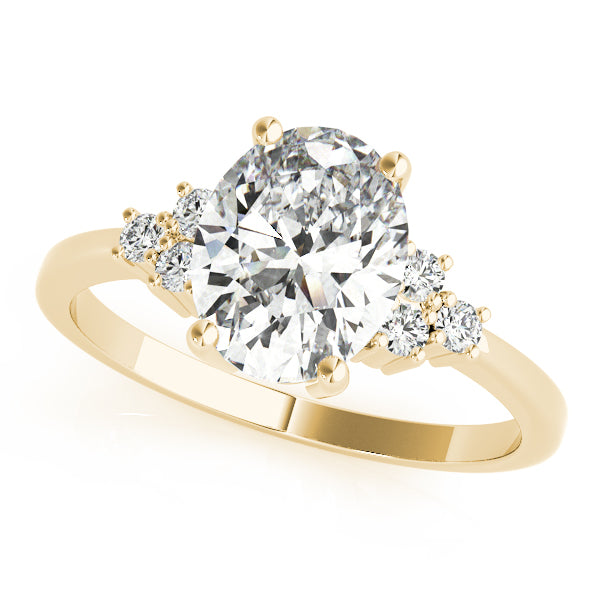 Oval Gemstone Engagement Ring · 0.12 ct tw