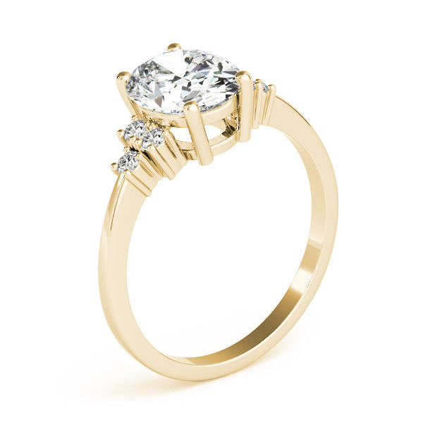 Oval Gemstone Engagement Ring · 0.12 ct tw