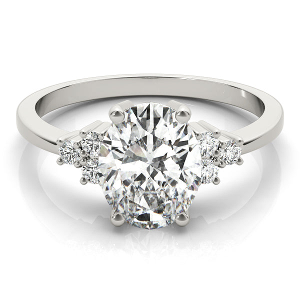 Oval Gemstone Engagement Ring · 0.12 ct tw
