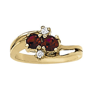 Round Gemstone Fashion Ring · 0.08 ct tw