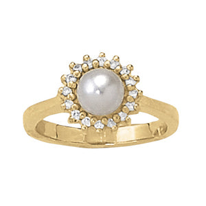 Pearl Gemstone Fashion Ring · 0.24 ct tw