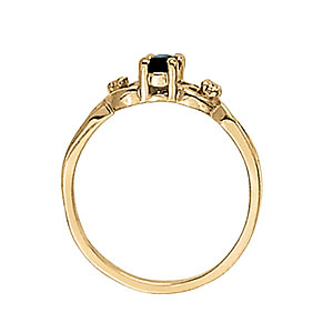 Oval Gemstone Fashion Ring · 0.02 ct tw
