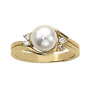 Pearl Gemstone Fashion Ring · 0.06 ct tw