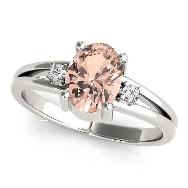 Oval Gemstone Fashion Ring · 0.04 ct tw