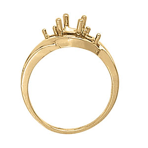 Oval Gemstone Fashion Ring · 0.14 ct tw