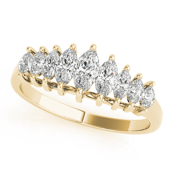 Marquise Fancy Shape Diamond Wedding Band · 0.85 ct tw