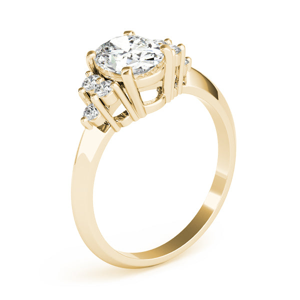 Oval Gemstone Engagement Ring · 0.18 ct tw
