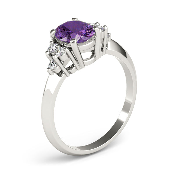 Oval Gemstone Fashion Ring · 0.18 ct tw