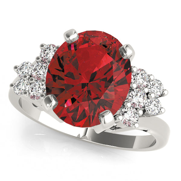 Oval Gemstone Fashion Ring · 0.36 ct tw