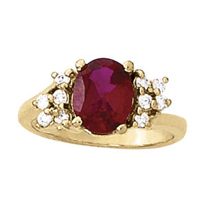 Oval Gemstone Fashion Ring · 0.36 ct tw