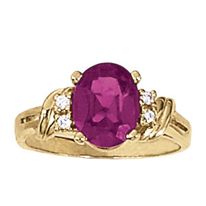 Oval Gemstone Fashion Ring · 0.08 ct tw