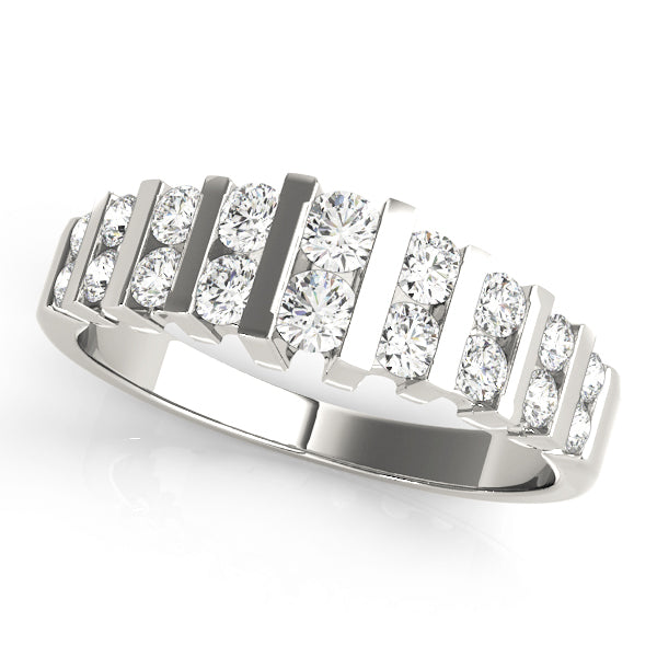 Bar Set Diamond Wedding Band · 0.72 ct tw
