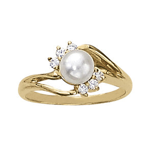 Pearl Gemstone Fashion Ring · 0.15 ct tw