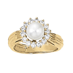 Pearl Gemstone Fashion Ring · 0.42 ct tw