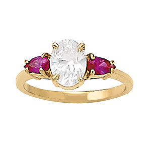 Oval Gemstone Fashion Ring