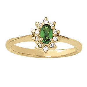 Oval Gemstone Fashion Ring · 0.14 ct tw
