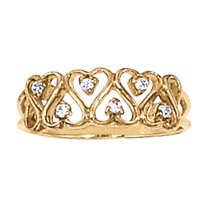 Heart Diamond Fashion Ring · 0.12 ct tw