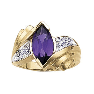 Marquise Gemstone Fashion Ring · 0.05 ct tw