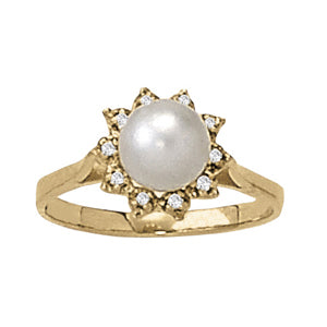 Pearl Gemstone Fashion Ring · 0.10 ct tw