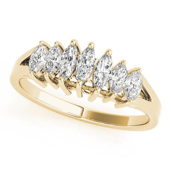 Marquise Fancy Shape Diamond Wedding Band · 0.57 ct tw