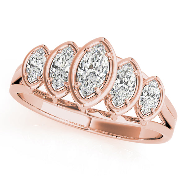 Marquise Fancy Shape Diamond Wedding Band · 0.69 ct tw