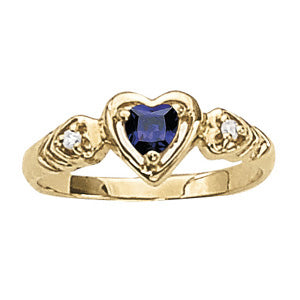 Heart Gemstone Fashion Ring · 0.02 ct tw