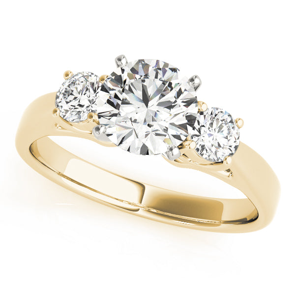 Round Three-Stone Diamond Engagement Ring · 0.70 ct tw