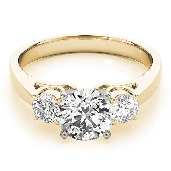 Round Three-Stone Diamond Engagement Ring · 0.70 ct tw
