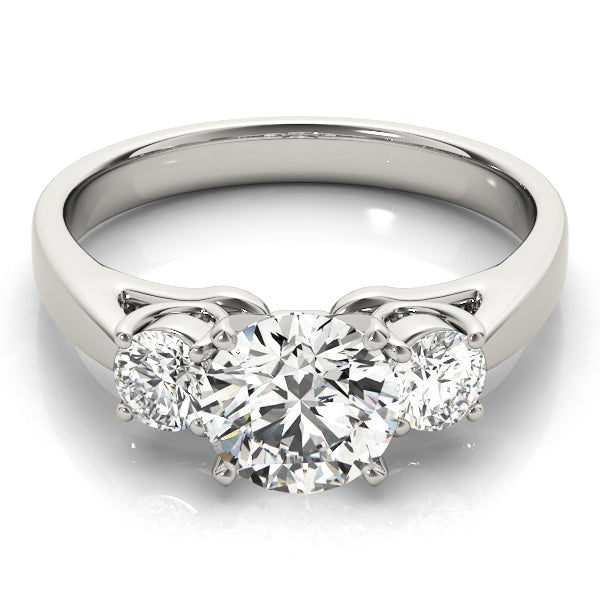 Round Three-Stone Diamond Engagement Ring · 0.70 ct tw