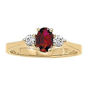 Oval Gemstone Fashion Ring · 0.18 ct tw
