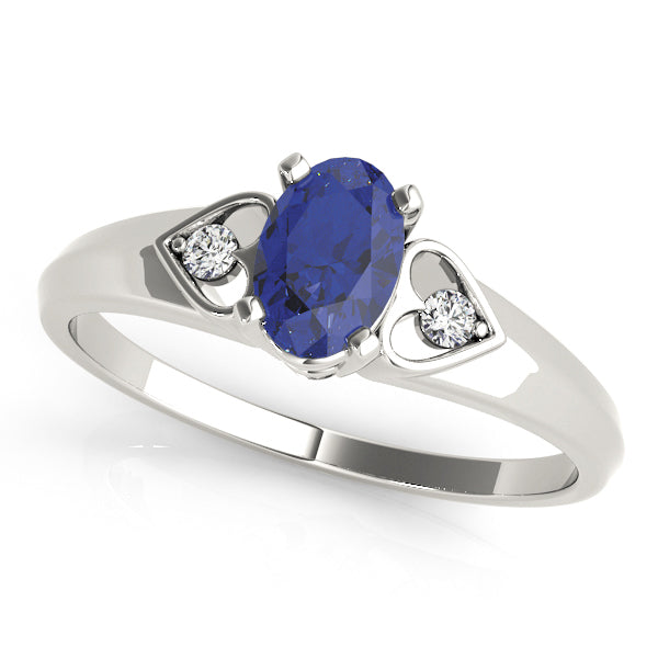 Oval Gemstone Fashion Ring · 0.04 ct tw