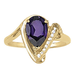 Pear Gemstone Fashion Ring · 0.05 ct tw